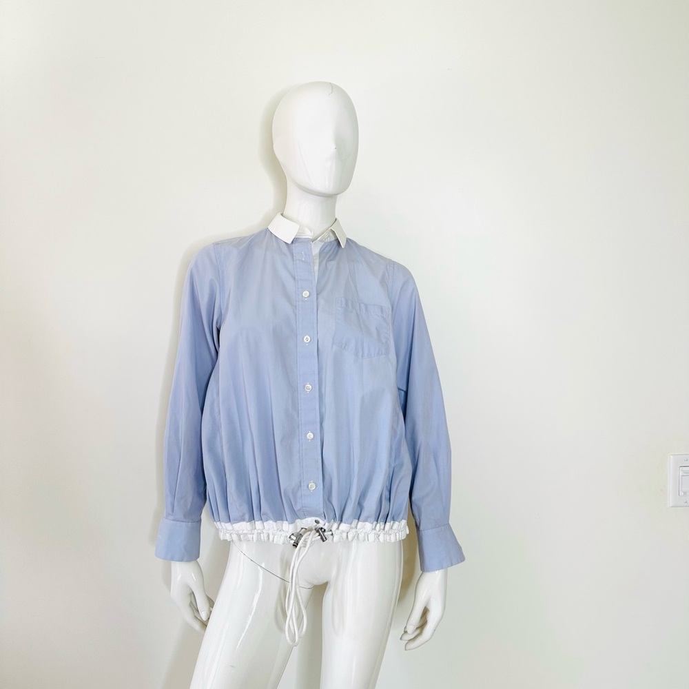 Sacai Luck Trapeze Blouse Toggle Detail - Picture 7 of 14